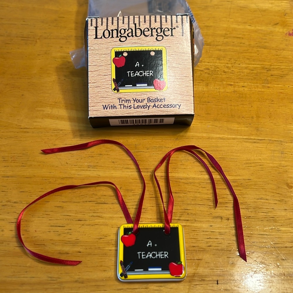 Longaberger A+ Teacher Basket Charm. New in box